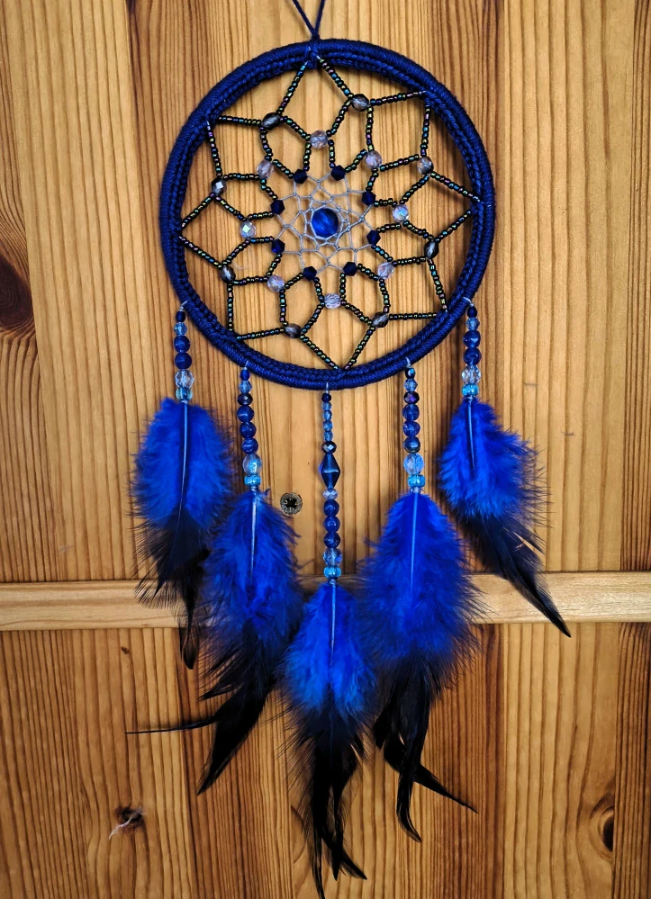 Lapač snů - Ø12 cm - modrý