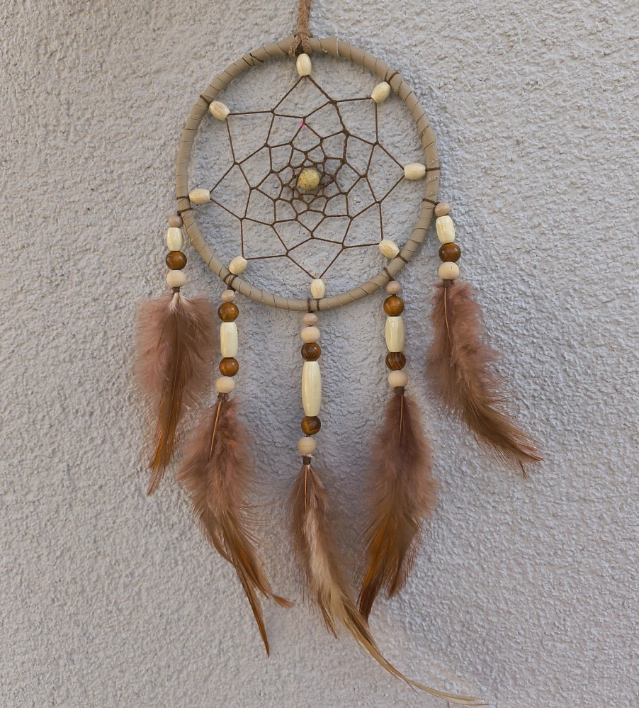 Lapač snů-authentic-10 cm - béžový s jaspisem